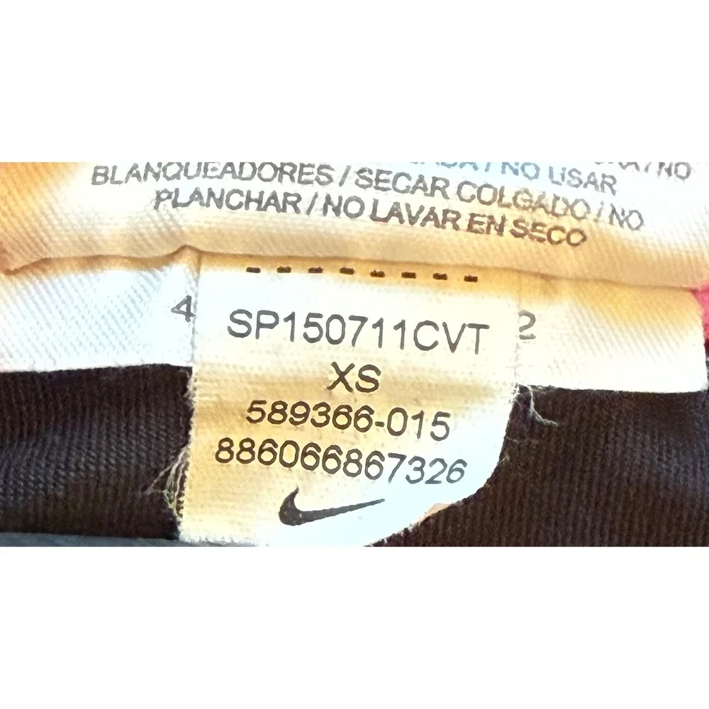 Nike Pro Dri-FIT Black Pink Crop Leggings Capri‎ Pants Womens XS